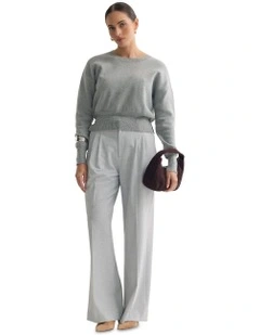 Wren Cotton Knit Jumper in Grey