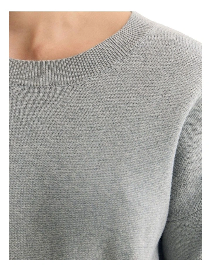 Wren Cotton Knit Jumper in Grey image 6