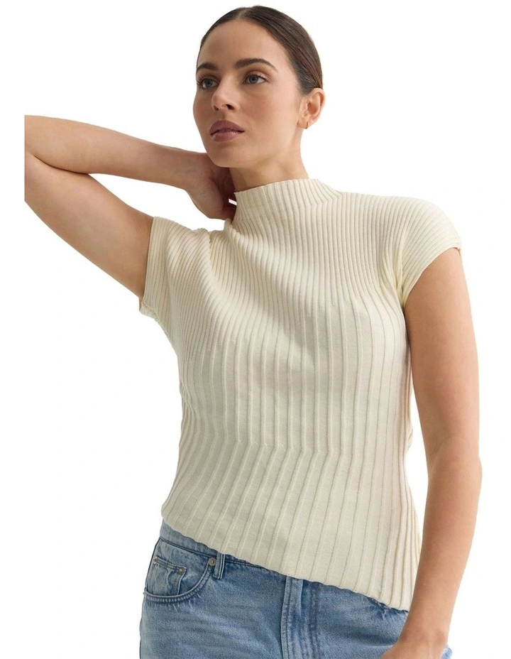 Penelope Knit Top in Ivory image 4