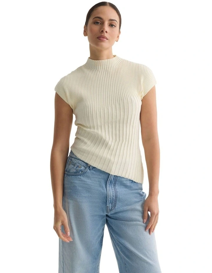 Penelope Knit Top in Ivory image 5