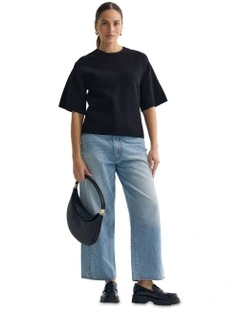 Katie Cotton Knit Jumper in Black