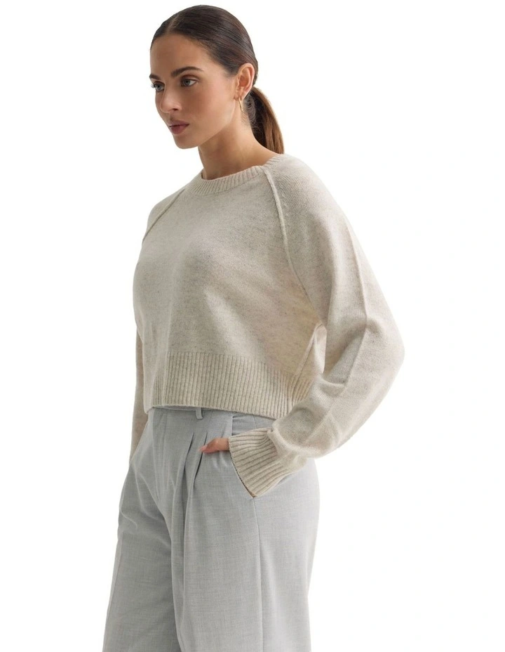 Mei Cashmere Blend Knit Jumper in Pumice image 3