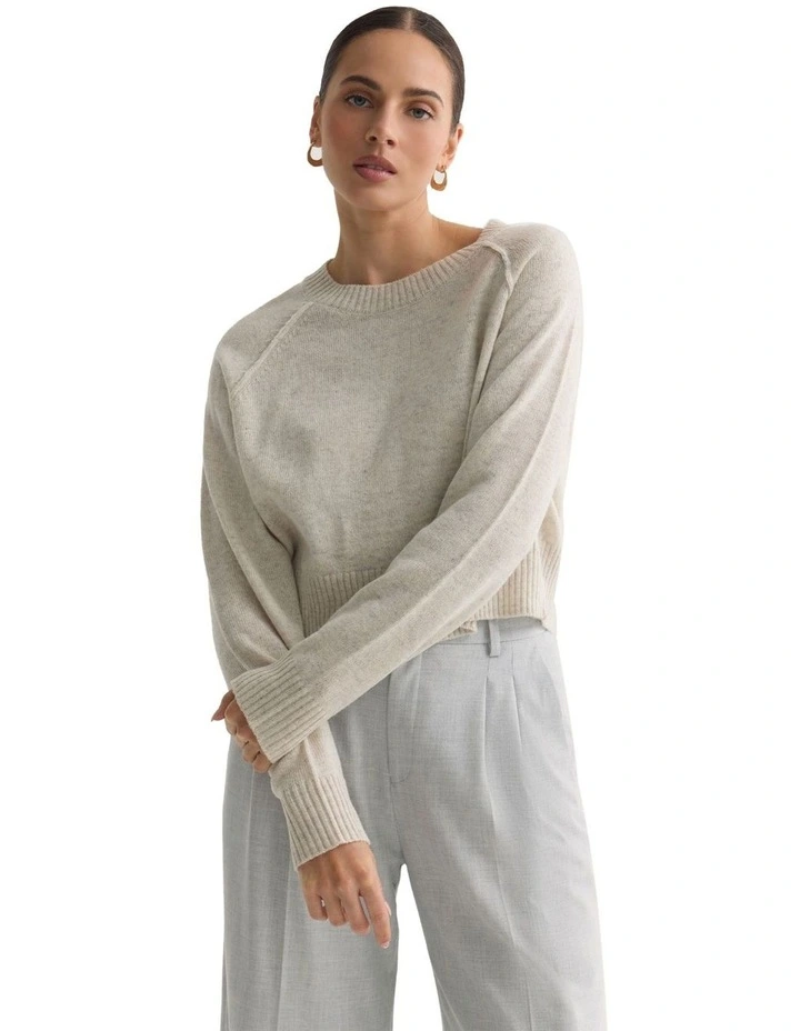 Mei Cashmere Blend Knit Jumper in Pumice image 5