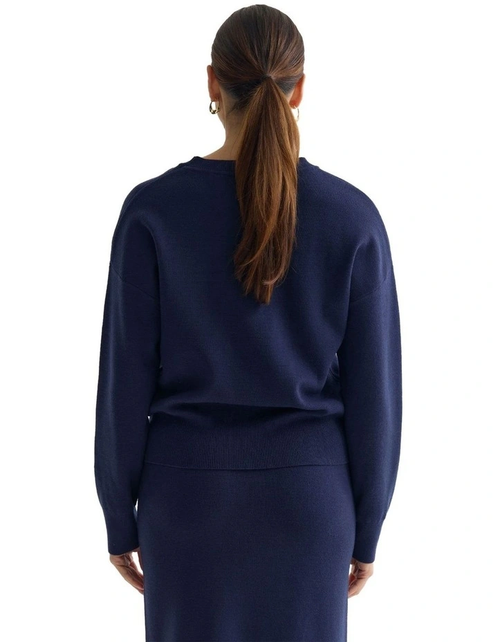 Anne Crew Neck Jumper in Navy image 2