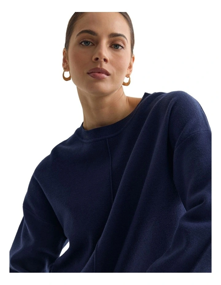 Anne Crew Neck Jumper in Navy image 4