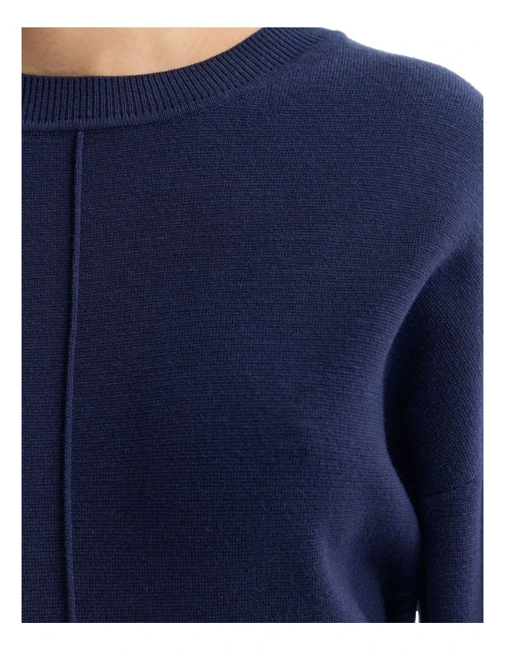 Anne Crew Neck Jumper in Navy image 6