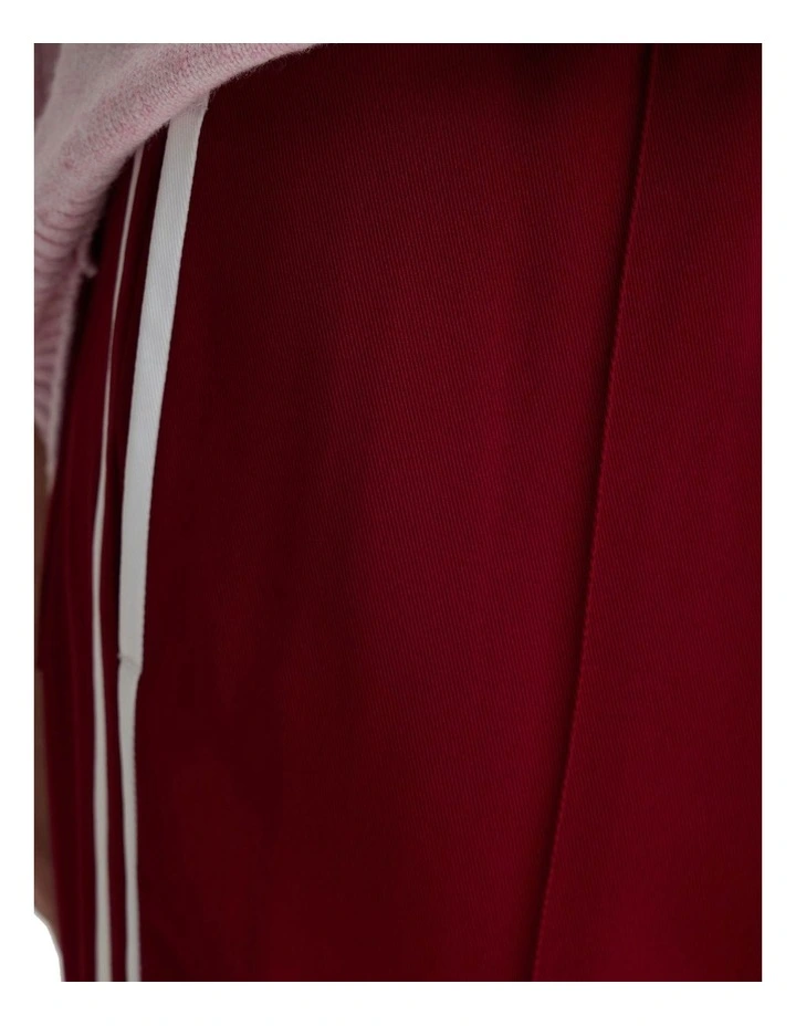 Contrast Stripe Pants in Burgundy image 6