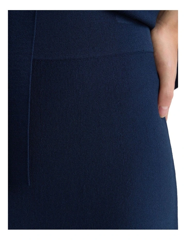 Gracie Knitted Midi Skirt in Navy image 6
