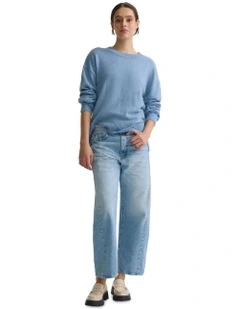 Toni Cashmere Blend Crew Neck Jumper in Blue