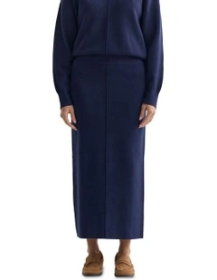 Renny Knitted Skirt in Navy