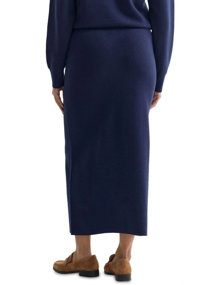 Renny Knitted Skirt in Navy image 2