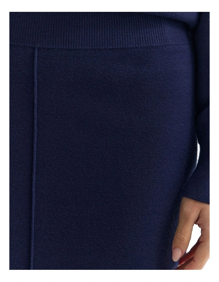 Renny Knitted Skirt in Navy image 6
