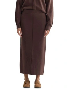 Renny Knitted Skirt in Chocolate