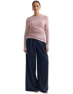 Lucy Fine Wool Knit Jumper in Pink