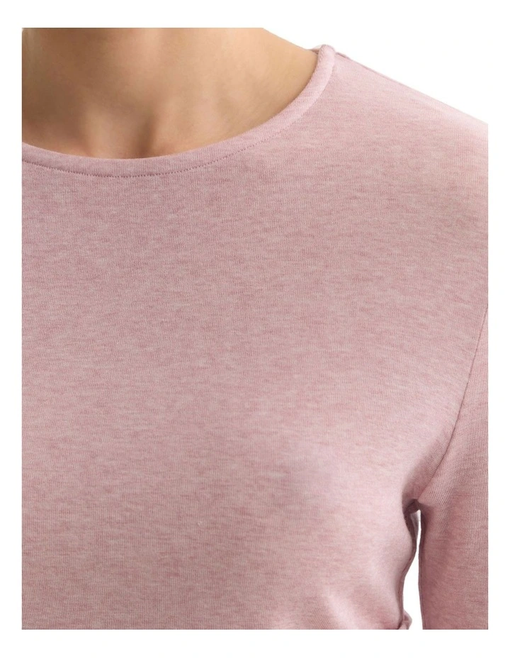 Lucy Fine Wool Knit Jumper in Pink image 6