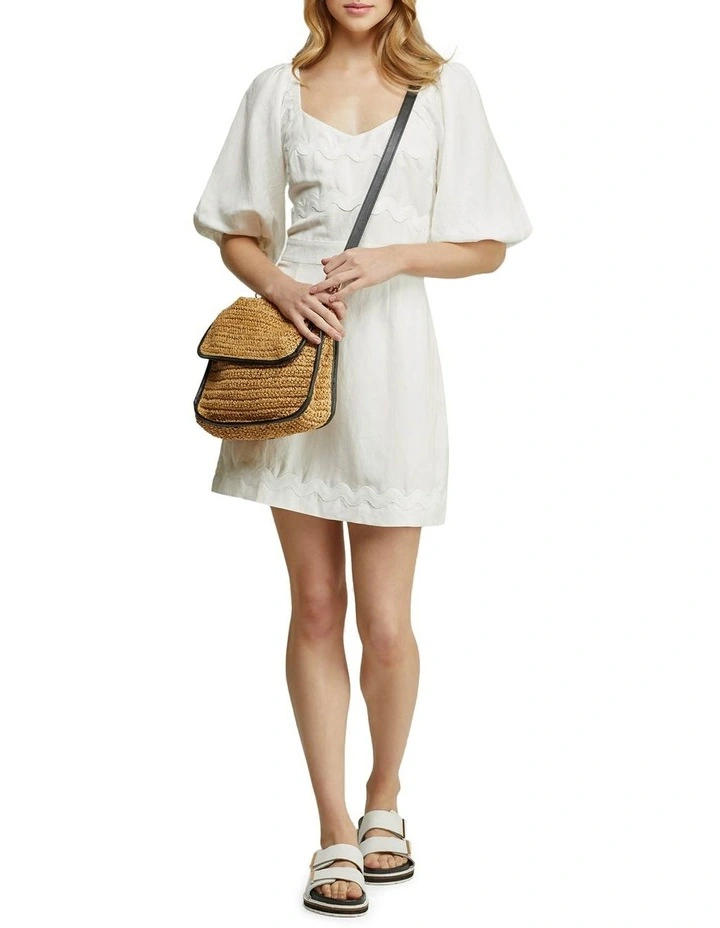 Lorena Linen Blend Dress White image 5