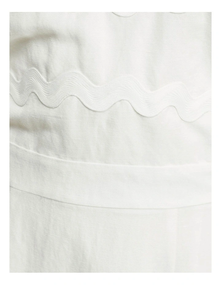 Lorena Linen Blend Dress White image 6