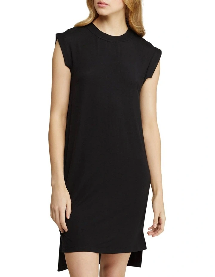 Charlotte Cap Sleeve Knit Dress Black image 1