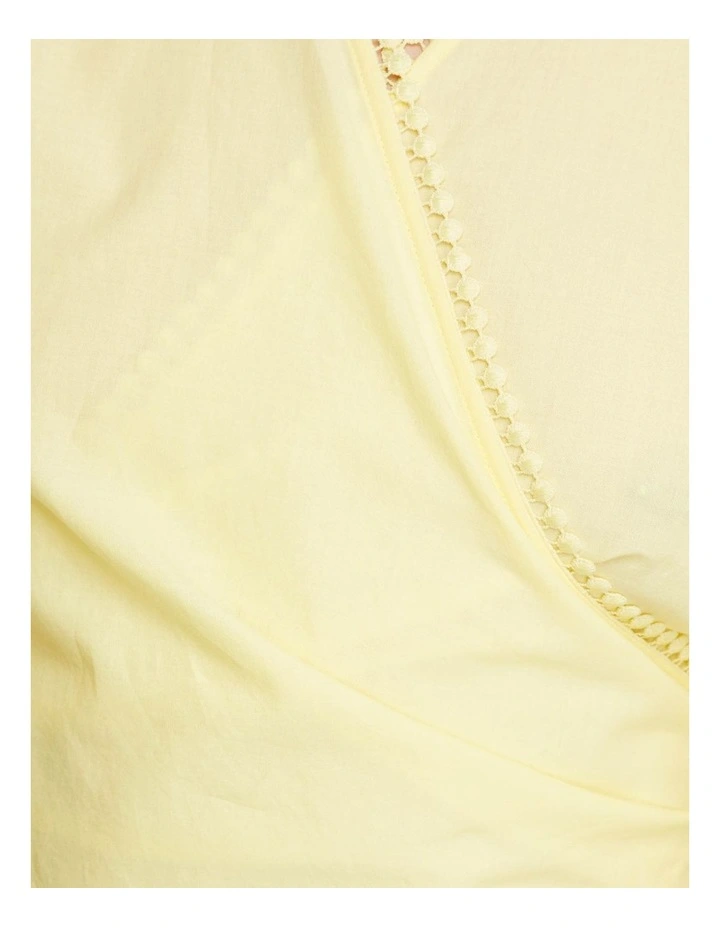 Fitzgerald Cotton Wrap Top Yellow image 6