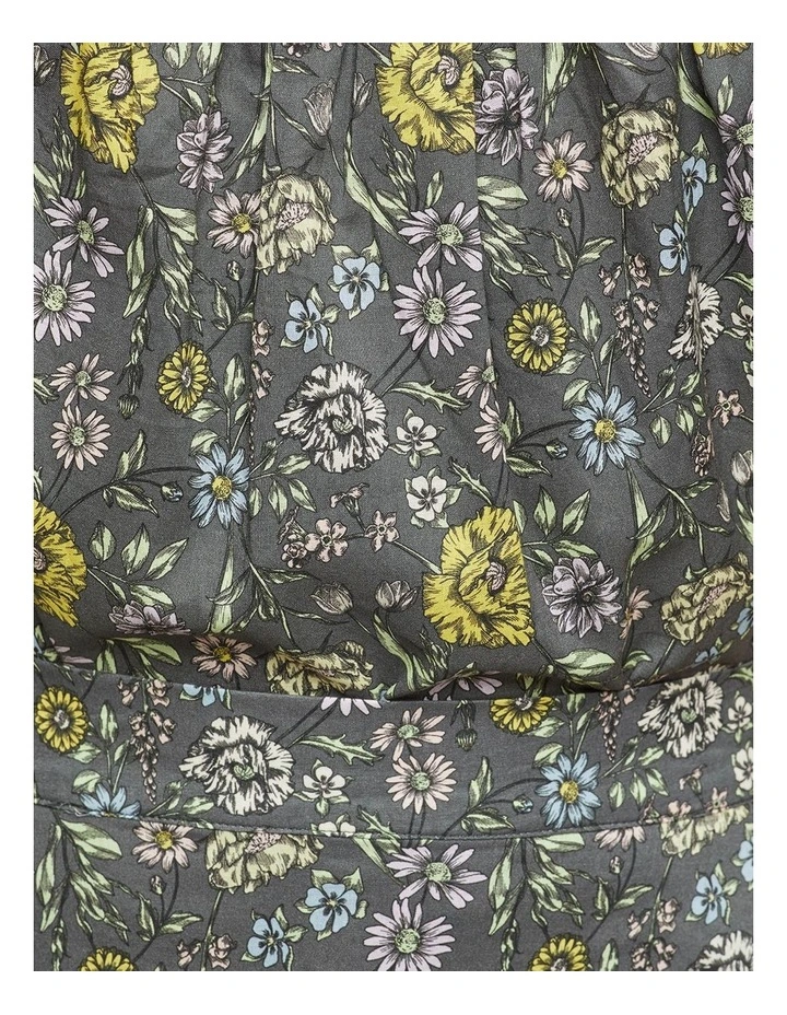 Lucielle Cotton Paisley Print Top Charcoal image 6