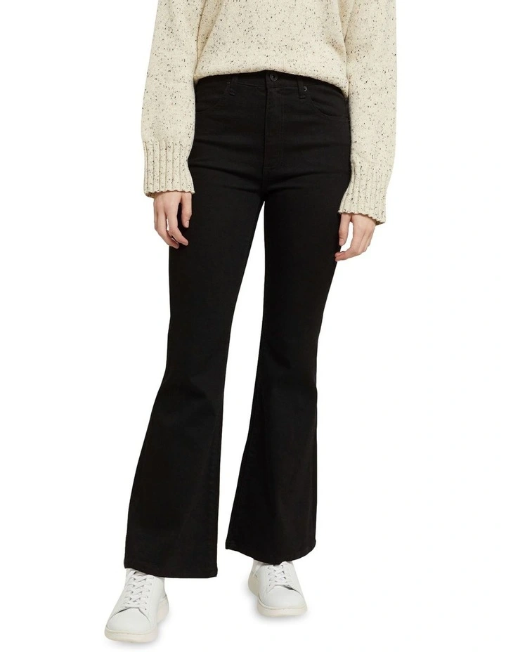 Oxford Zoe Flare Jeans Black MYER