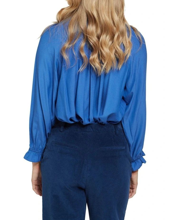 Melita Raglan Sleeve Cupro Blouse Blue image 3