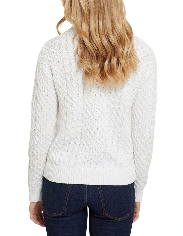 Sonia Cable Knit Jumper Ivory image 3
