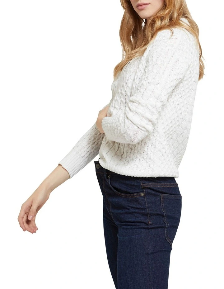 Sonia Cable Knit Jumper Ivory image 4