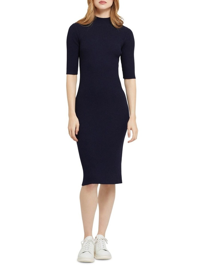 Frankie Rib Dress Deep Navy