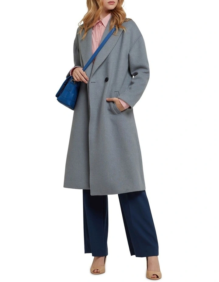 Celia Wool Rich Coat Blue Grey image 2