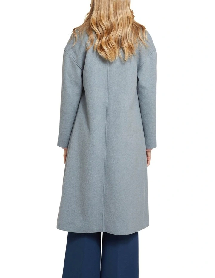 Celia Wool Rich Coat Blue Grey image 3