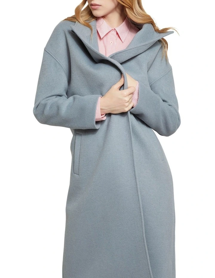 Celia Wool Rich Coat Blue Grey image 4