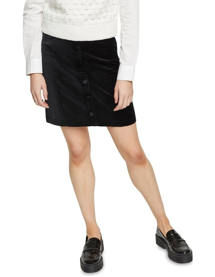 Anya Velvet Mini Skirt Black image 4