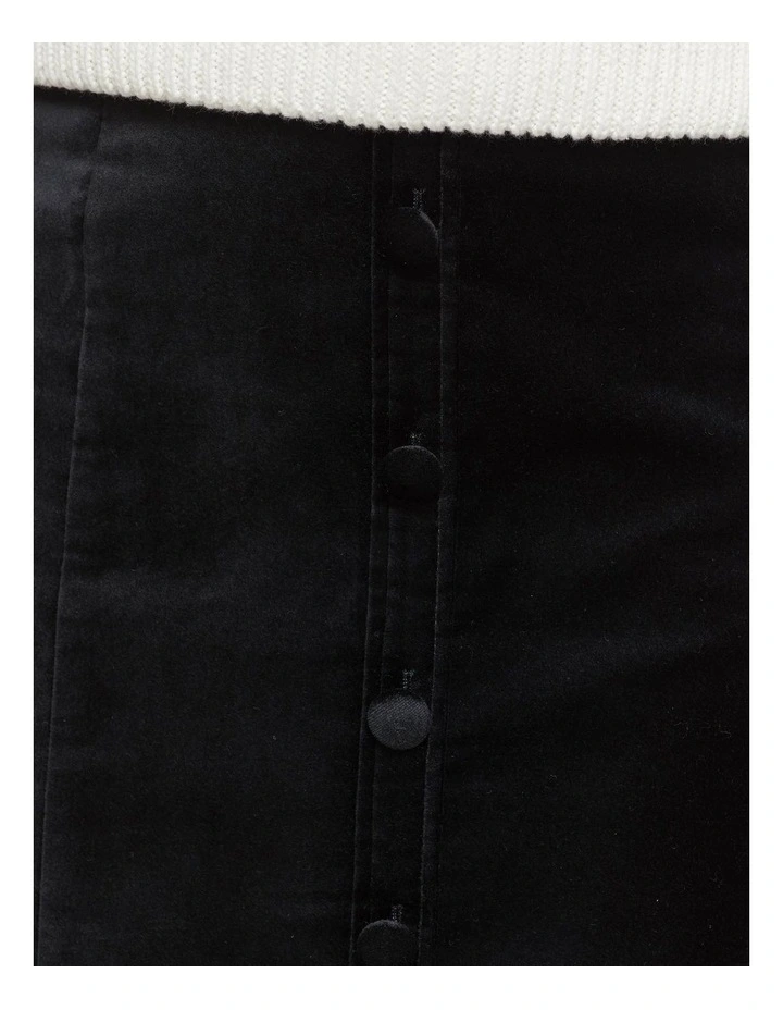 Anya Velvet Mini Skirt Black image 5