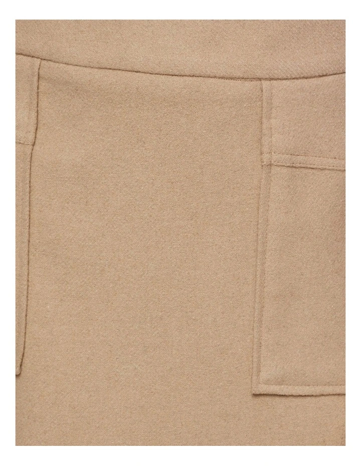 Elise Wool Blend Mini Skirt Camel image 6
