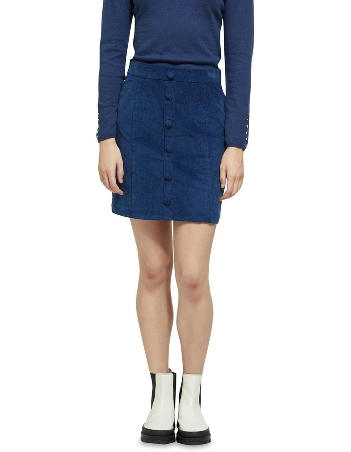 Anya Corduroy Mini Skirt Blue image 1