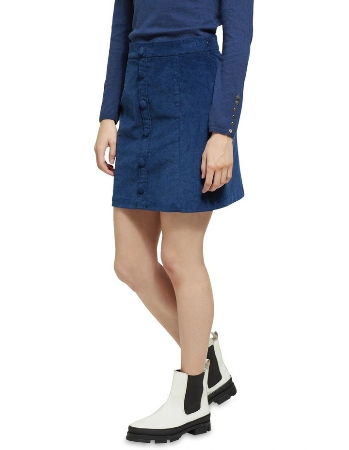 Anya Corduroy Mini Skirt Blue image 2