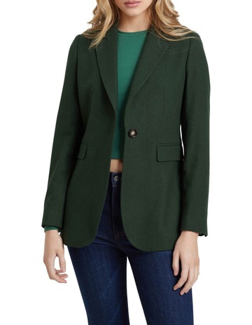 Oxford Lola Wool Rich Blazer In Forest 