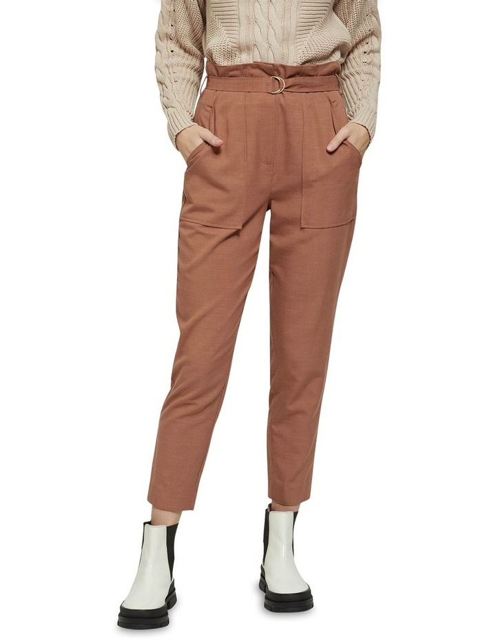 Aria Patch Pocket Pants in Brown