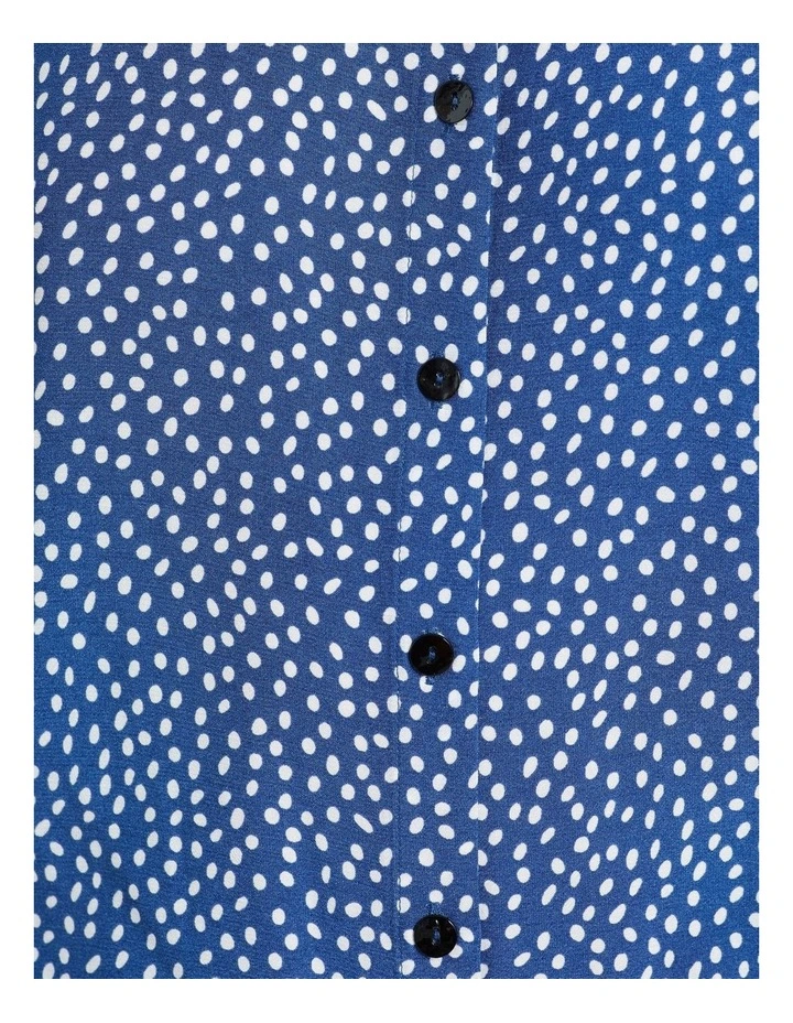 Poppy Spot Printed Shirt in Blue image 6