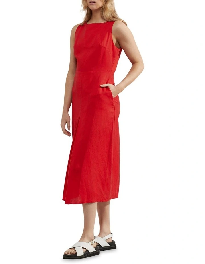 Charlotte Back Cutout Dress in Red image 2