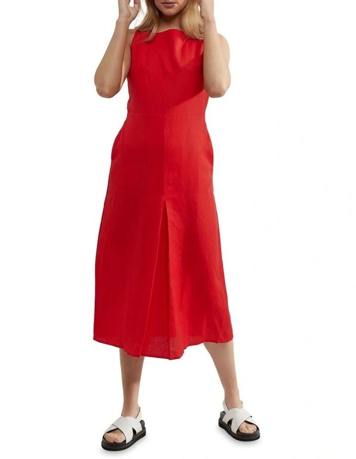 Charlotte Back Cutout Dress in Red image 4