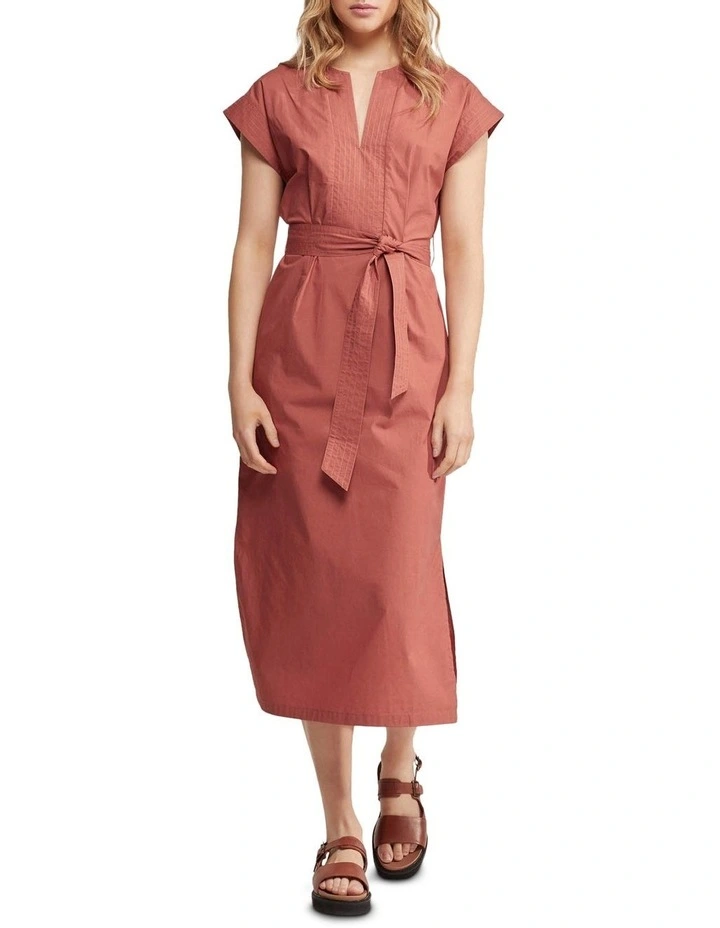 Deja Cotton Poplin Dress in Desert Rose image 1