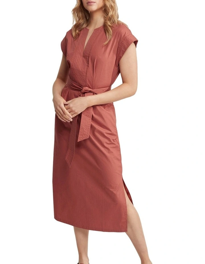 Deja Cotton Poplin Dress in Desert Rose image 4