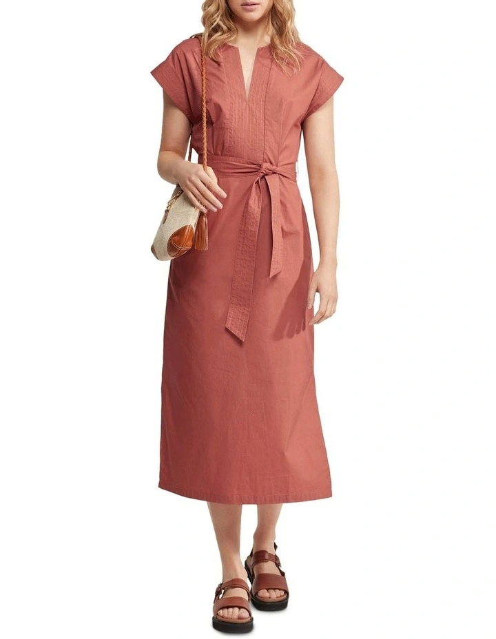 Deja Cotton Poplin Dress in Desert Rose image 5