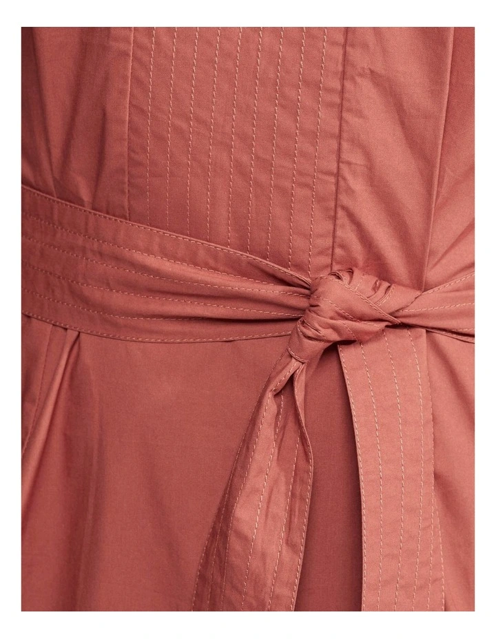 Deja Cotton Poplin Dress in Desert Rose image 6
