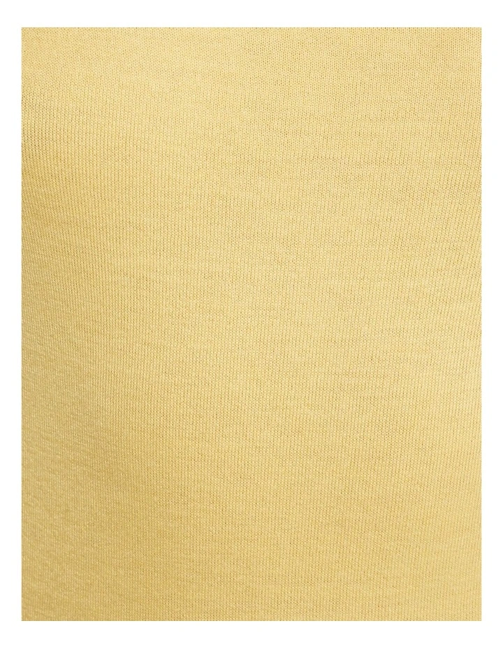 Grace Short Sleeve Cashmere Blend Knit in Butter Yellow image 6