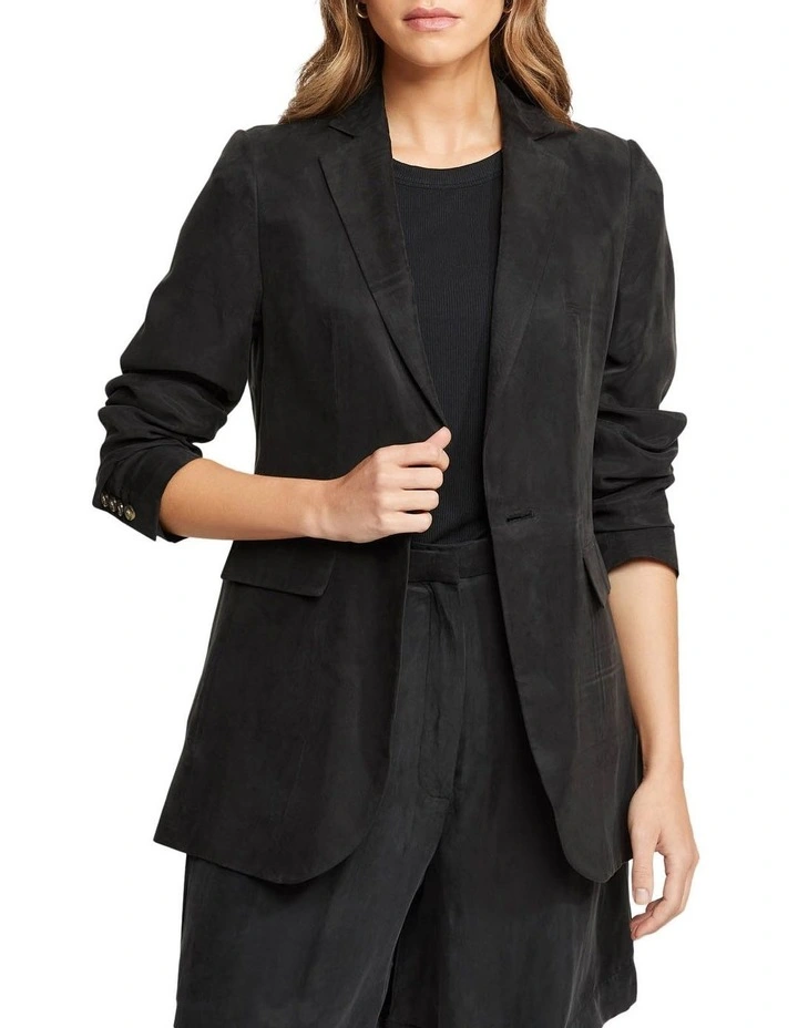 Lola Cupro Blend Blazer in Black image 1
