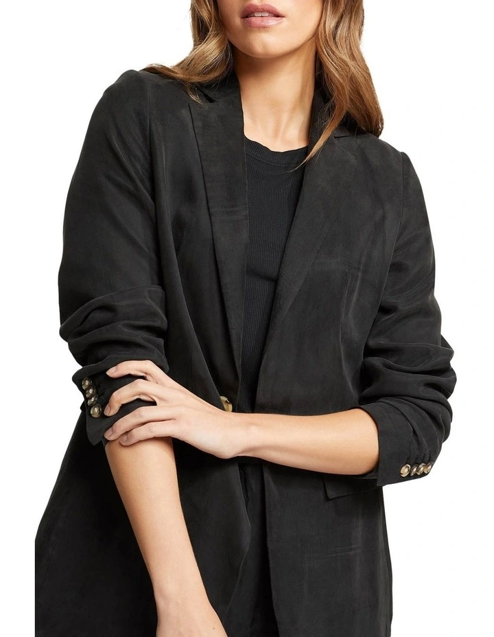 Lola Cupro Blend Blazer in Black image 2