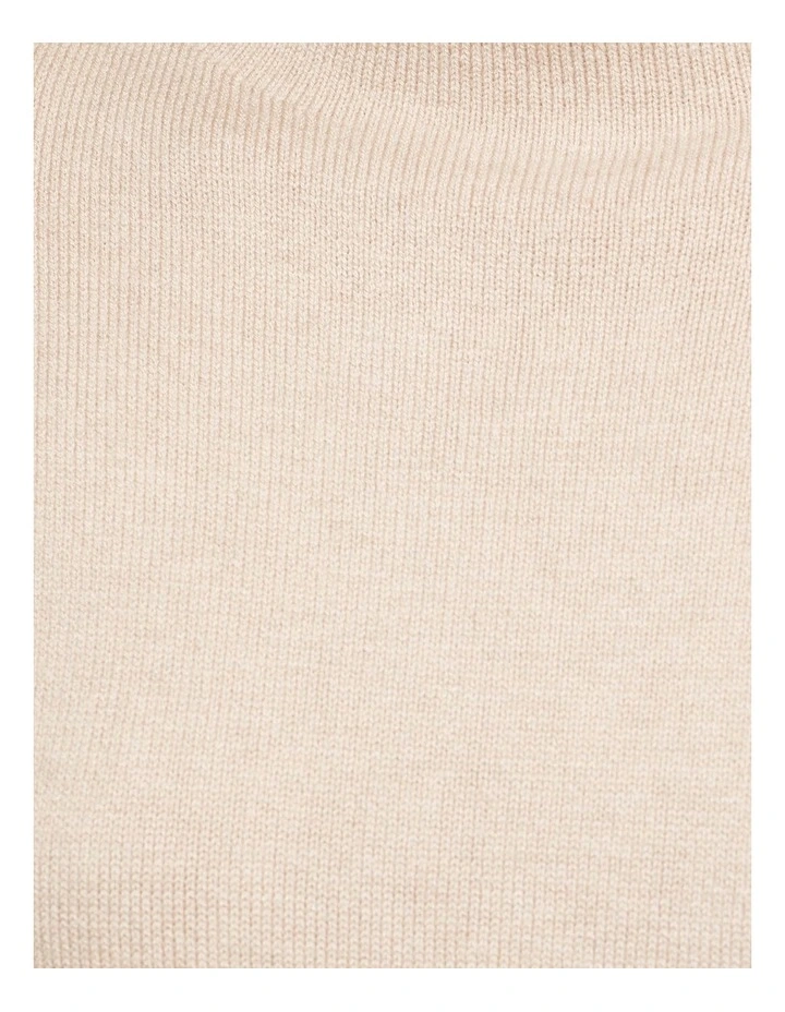 Kelly Crop Sleeve Knitted Top in Brown image 6